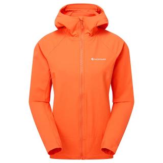 MONTANE盟泰恩TENACITY HOODIE女防风耐磨连帽软壳衣 四向高弹持久防泼水 TIGERLILY 橘红 XS