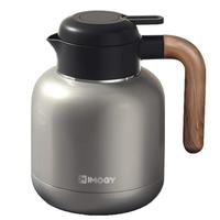 艾曼格（IMOGY）德国艾曼格大容量保温壶家用焖茶壶带茶仓316L不锈钢保温水壶暖壶 磨砂白 2000ml 【温显+茶仓】