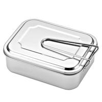 宇太（YUTAI）饭盒304不锈钢中小便当盒单位食堂饭堂打饭餐盒带盖 304FHZ 1200ml【304饭盒/勺筷】