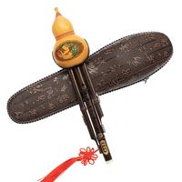 相思鸟葫芦丝乐器 三音C调 防摔白铜紫竹可拼插葫芦丝小c调初学 