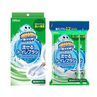 庄臣（Johnson）马桶刷+一次性即抛型可替换刷头清洁防污皂香套装  皂香套装-刷子+刷头补充装24枚