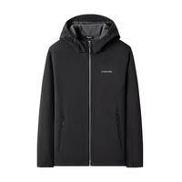 探路者（TOREAD）软壳服户外防风保暖加绒软壳衣徒步夹克衫登山服外套TAEECM91899 黑色（男24新）