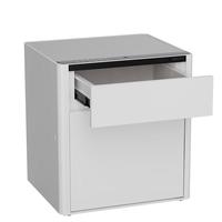 得力保险柜 床头柜式家用一体指纹密码保险箱隐形式小型全钢防盗保管箱柜 50cm白 AE310 【床头柜】50cm高度