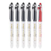 百乐（PILOT）金标P500中性笔刷题书写考试笔大容量全针管水笔走珠笔高颜值黑色签字笔0.5 【金标5黑+1红】6支装/0.5mm
