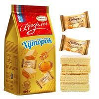 阿孔特 俄罗斯威化饼干蜂蜜味休闲零食品408g 独立包装 蜂蜜味威化 408g*1袋