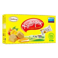 阿孔特 俄罗斯威化饼干芒果味早餐下午茶零食品盒装116g 芒果味威化 116g*1盒