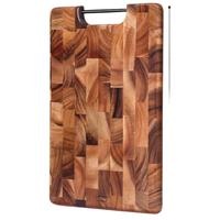 LC LIVING泰国棋盘格相思木切菜板无漆无蜡家用实木按板砧板带提手小号 【长方形提手】40*26*2cm