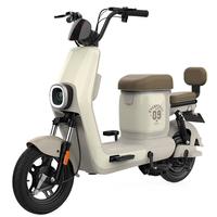 宝岛电动自行车N5 48V24Ah超威锂电池 长续航71km智能解锁成人代步 奶油咖 