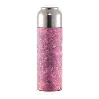 孔雀（Peacock）高颜值纯钛保温杯大容量高档焖泡杯男女士高颜值茶水分离杯 粉彩晶 500ml