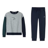 NIKE 耐克童装男女童无帽套头卫衣+长裤2件套装秋季长袖套装 岩岭灰 120/60(6)