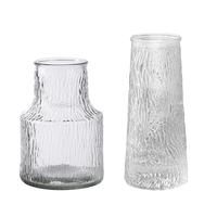 吕姆克花瓶客厅装饰花瓶摆件玫瑰百合插花瓶冰纹透明组合花瓶玻璃5265 冰川极冻组合装花瓶