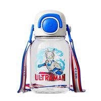 格米 GERM奥特曼儿童水杯男孩夏吸管杯幼儿园上学便携杯子600ML赛罗蓝 赛罗火焰蓝 600ml