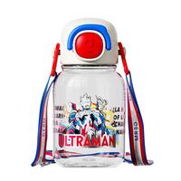 格米 GERM奥特曼儿童水杯男孩夏吸管杯幼儿园上学便携杯子600ML泽塔红 泽塔光刃红 600ml