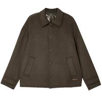 杰克·琼斯(JACK&JONES)春秋时尚百搭可拆卸加绒内胆多色可选尖领毛呢大衣224427018 黑橄榄E06 厚款 黑橄榄E06 165/88A/XS