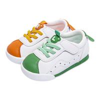 kids.ing【春焕新】1-2-3岁宝宝小白鞋男小童运动鞋鸳鸯机能女学步鞋秋款 橙绿（网面） 20 适合脚长12.3cm 20码 适合脚长12.3cm