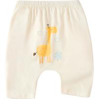 舒贝怡2件装儿童裤子夏装女童男童七分裤宝宝大PP裤夏季婴儿裤子 黄色 80 cm(12-18个月)