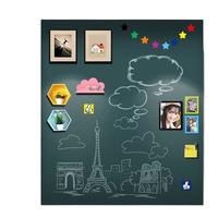 飞博士墨绿色90*150cm双层磁性黑板墙贴儿童创意涂鸦墙环保可擦写无尘黑板磁吸家用上磁力黑板 墨绿色：90*150cm双层磁性黑板贴