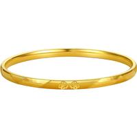 周六福 ZHOU LIU FU（ZLF）黄金手镯女款国潮无极足金手环手饰相濡以沫 计价 55mm - 8.11g