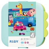 美乐童年儿童拼图可收纳夜光进阶大块纸质拼图 【3.5岁+】开汽车(4副232片)