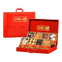 祥参岛淡干海参鲍鱼海鲜干货礼盒 山珍海味端午八拼 源头直发 山海珍品八拼【红色款】