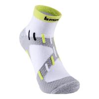 必迈（bmai）必迈跑步运动训练竞速袜子通勤休闲高弹耐磨吸汗透气亲肤袜子 【全面包裹】白灰色 M码【男女同款】