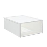 禧天龙桌面抽屉式收纳柜 办公文具收纳盒 可叠摞收纳箱 自由组合储物柜 【中号】4个装