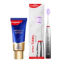 高露洁(Colgate)光氧美白声波电动牙刷蓝光刷超软毛成人 黑色加MR牙膏18g组套 光氧美白】声波电动牙刷黑 18g 1支