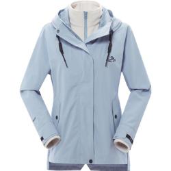 伯希和 户外防风防水冲锋衣女三合一抓绒内胆运动外套保暖登山服