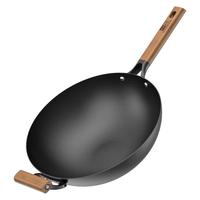 中康铁锅第三代深氮极铁炒锅无涂层已开锅精铁防锈燃气通用34cm圆底