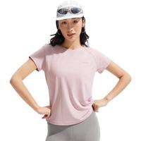 李宁 反光排湿速干短袖T恤女子舒适透气运动上衣ATSV594