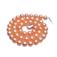 滴水成珠南珠世家正圆形淡水珍珠项链璨优雅优质珍珠套装母亲节 8-9mm基本无瑕粉色珍珠