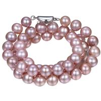 滴水成珠南珠世家正圆形淡水珍珠项链璨优雅优质珍珠套装母亲节 7-8mm紫色珍珠