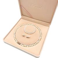 滴水成珠南珠世家正圆形淡水珍珠项链璨优雅优质珍珠套装母亲节 8-9mm白色珍珠