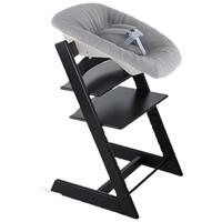 STOKKE成长椅TrippTrapp儿童成长椅坐椅+新生婴儿套件组合三件套 黑色
