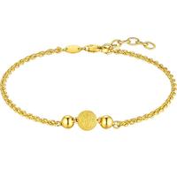 六福珠宝 足金金珠扭纹链黄金手链手饰计价F63TBGB0064 约4.57克