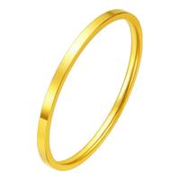 周大福 简约时尚黄金手镯(工费780)60mm 约34.52g F209412