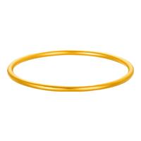 周大生银手镯古法素圈足银手镯 56圈口 古法素圈手镯 约20g