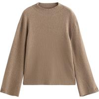 初语氛围感加宽袖毛衣慵懒风针织女2024秋冬安可拉红上衣 驼色 XL