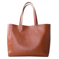 米妮鸟（minibird）母亲节真皮女包大容量通勤包牛皮托特包简约单肩包大包 棕色