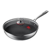 康巴赫炒锅家用炒菜锅不粘锅316L不锈钢 电磁炉燃气灶通用 【316L不锈钢】蜂窝炒锅 30cm