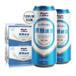 天湖啤酒 9度原酿500ml*12听*2整箱