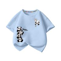 LA CHAPELLE MINI拉夏贝尔男童T恤夏季儿童百搭休闲短袖男孩半袖上衣童装夏装衣服 【A类纯棉】的喂黑色 110 110【32-38斤】