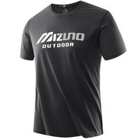 美津浓(MIZUNO)短袖男户外T恤男夏季速干衣宽松冰丝体恤大码训练上衣 XL 黑色