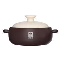 康巴赫（KBH）砂锅煲炖锅家用陶瓷燃气耐高温干烧不开裂沙锅汤锅【厨房好物】 【适合1-2人】炖菜煲 2.5L