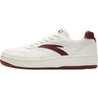 安踏元年丨板鞋男鞋夏季厚底增高休闲鞋百搭小白鞋篮球文化运动鞋子男 【经典】象牙白/红色-7 44