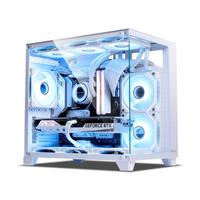 LGBM英特尔酷睿14代i7海景房主机5060ti/4070独显台式组装电脑主机直播游戏办公黑神话水冷整套 主机+24寸超清显示器 五:14代i7丨32G丨1T丨5060Ti丨豪华款