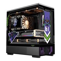 爱国者星璨岚星璨小岚屏显版海景房机箱主题UV打印MATX全景240水冷台式机电脑主机箱 小岚屏显 胡桃 白主题