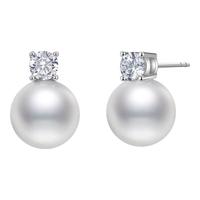 meluxe美奈 S925银爱迪生淡水珍珠项链吊坠戴妃款珍珠耳钉  【项坠】12-13mm