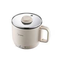 美的（Midea） 电煮锅 家用多功能小煮锅 宿舍锅智能电锅小功率电热火锅泡面锅 蒸煮一体不粘锅 1.6L 【差旅折叠便携】XZE1621