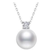 meluxe美奈 S925银爱迪生淡水珍珠项链吊坠戴妃款珍珠耳钉  【项坠】13-14mm礼盒款